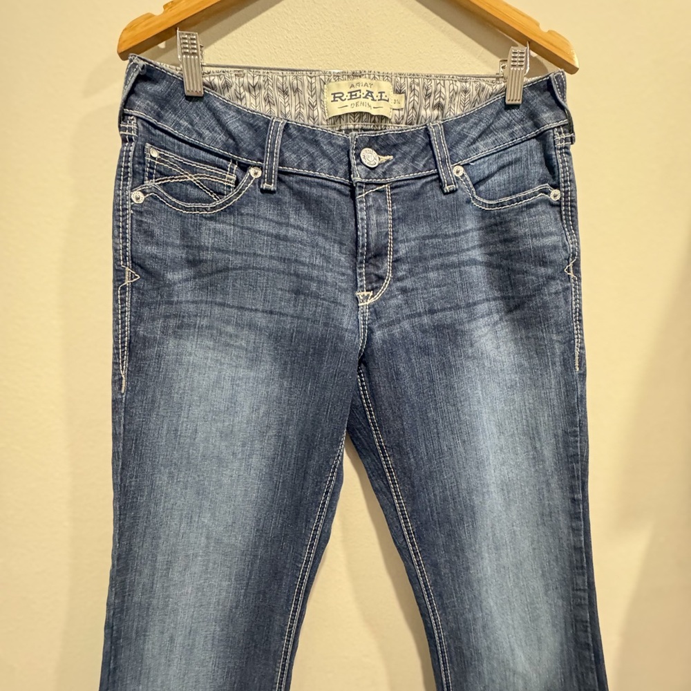 Ariat R.E.A.L. Denim Women’s Bootcut Jeans Size 31L Dark Wash Western Stretch